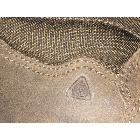 Vintage Florsheim Outdoorsman Men\'s Hiking Boots 12D Dark Brown leather & Canvas main image 5